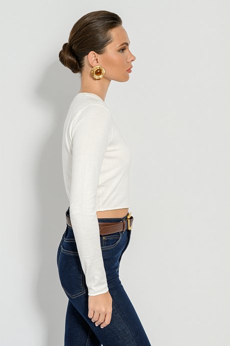 Knitted basic crop top