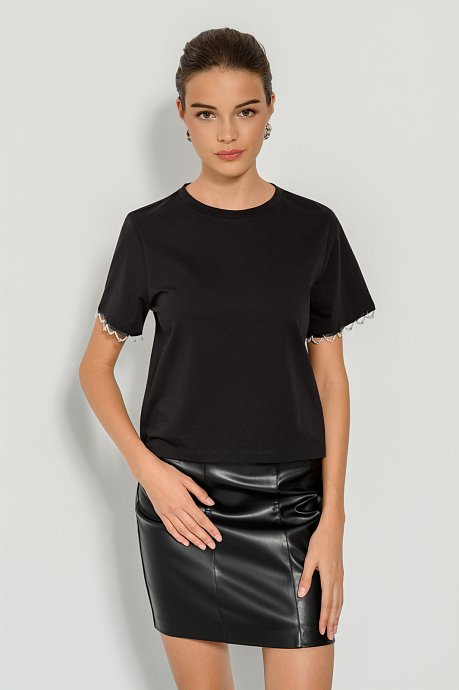 T-shirt με λεπτομέρεια στα μανίκια