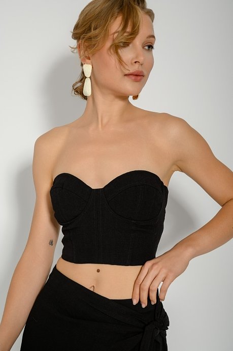 Strapless κροπ μπούστο