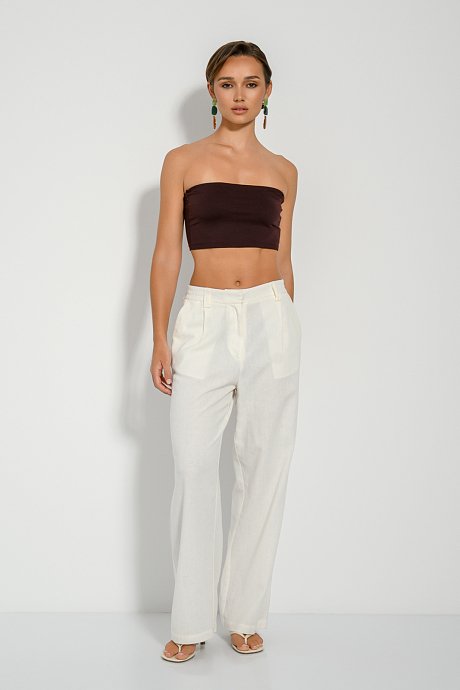 Strapless λύκρα κροπ τοπ