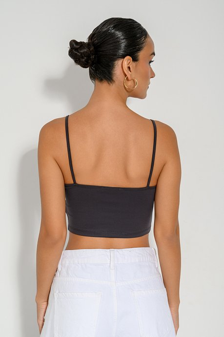 Lycra crop top with spaghetti straps