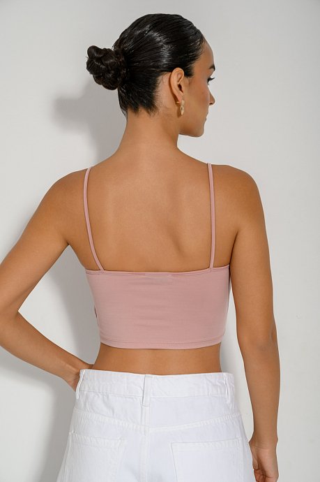 Lycra crop top with spaghetti straps