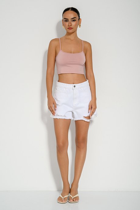 Lycra crop top with spaghetti straps