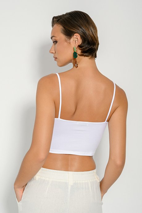 Lycra crop top with spaghetti straps