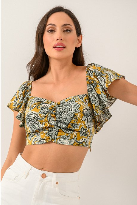 Paisley cropped top