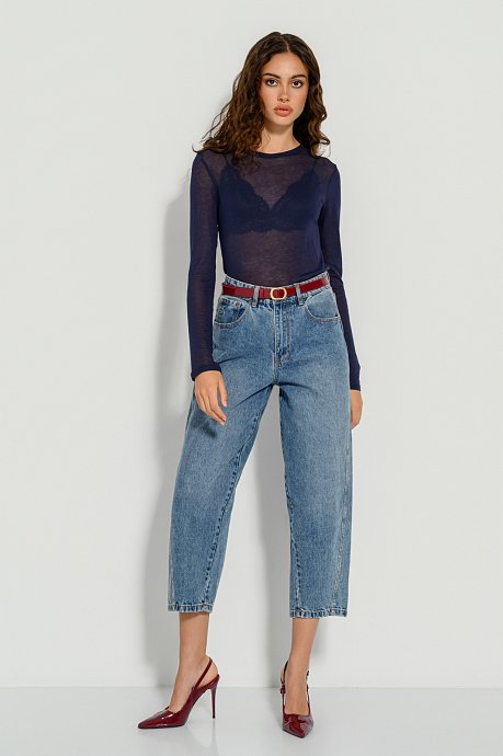 See through top with long sleeves