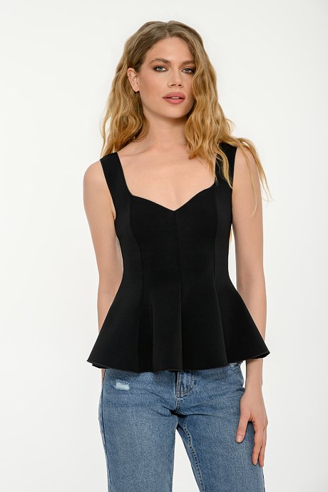 Knit top with peplum