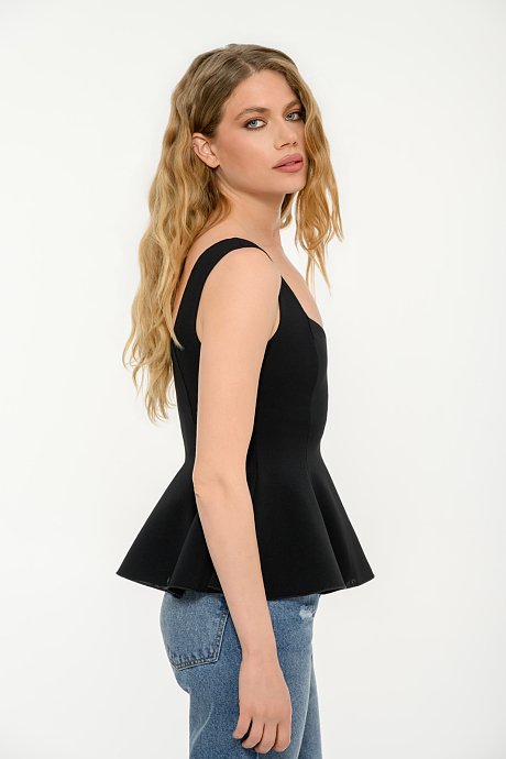 Knit top with peplum