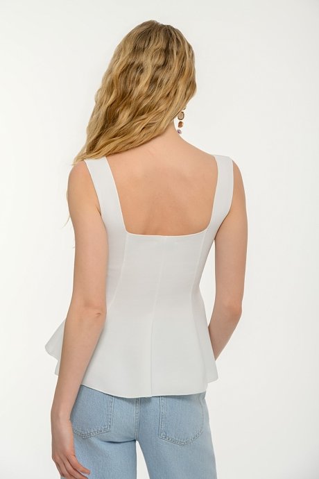 Knit top with peplum