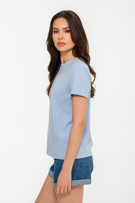 Basic t-shirt με στρογγυλή λαιμόκοψη