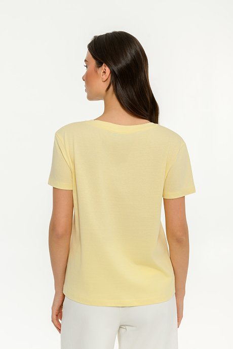 Basic t-shirt με V λαιμόκοψη