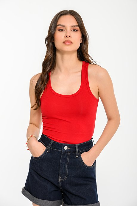 Sleeveless basic tank top