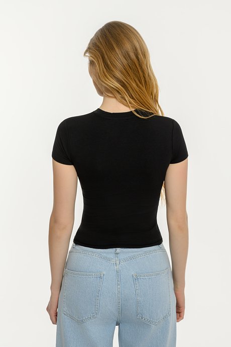 Basic top with short sleeves