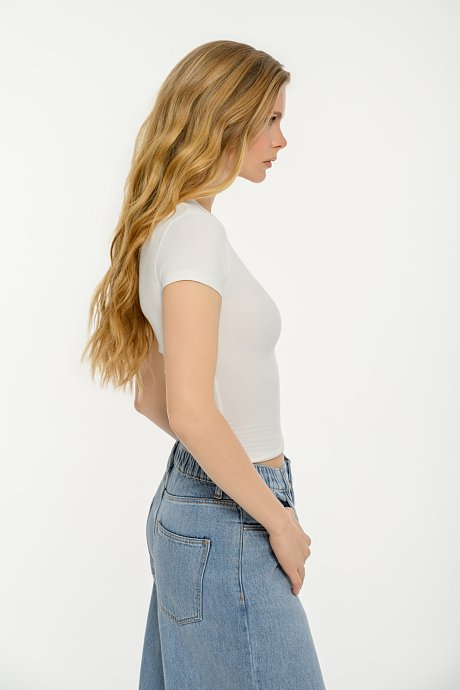 Basic top with short sleeves
