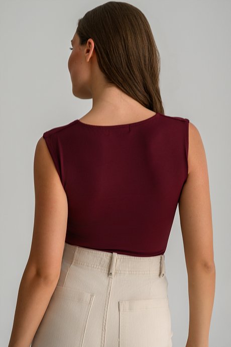 Lycra top with square neckline