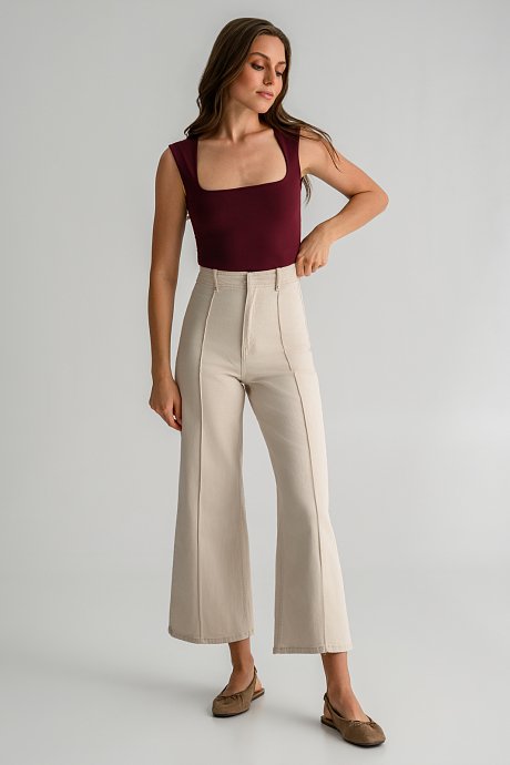 Lycra top with square neckline