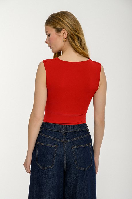 Lycra top with square neckline