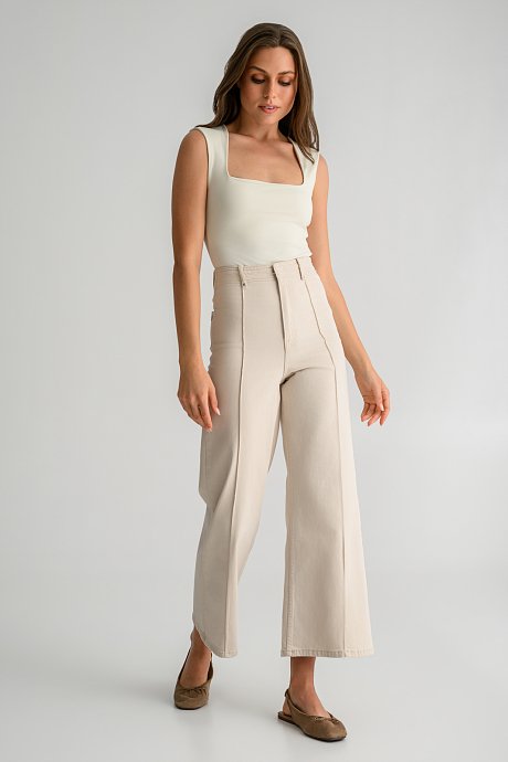Lycra top with square neckline