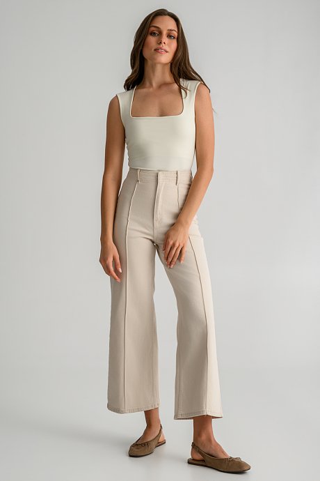 Lycra top with square neckline
