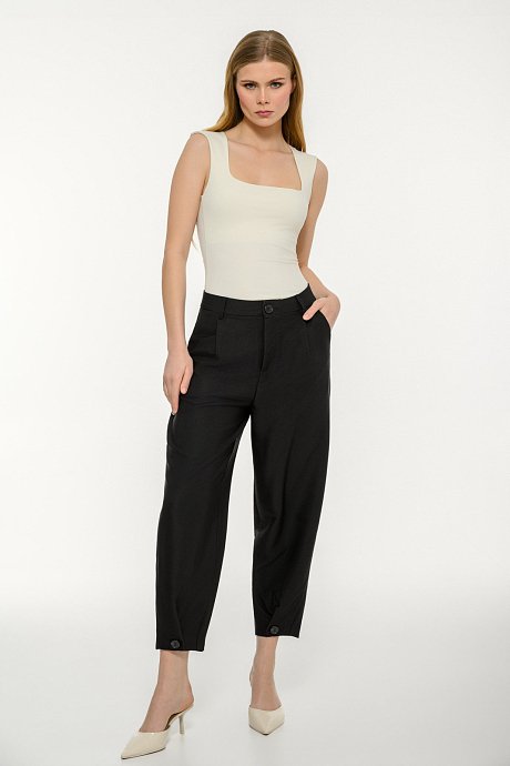 Lycra top with square neckline