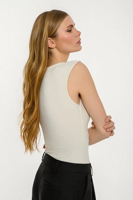 Lycra top with square neckline