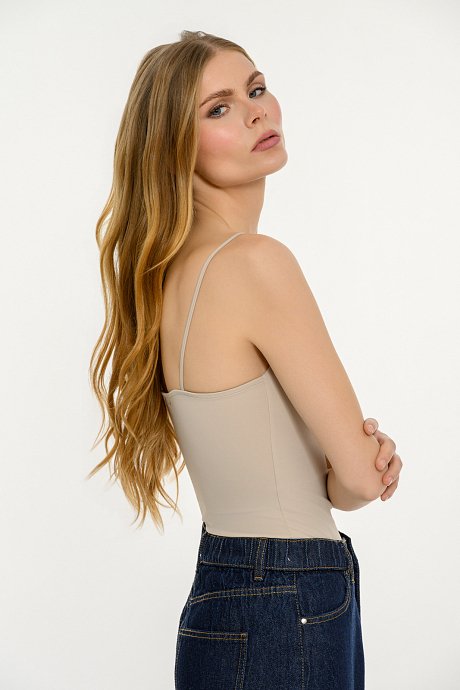 Lycra top with spaghetti straps