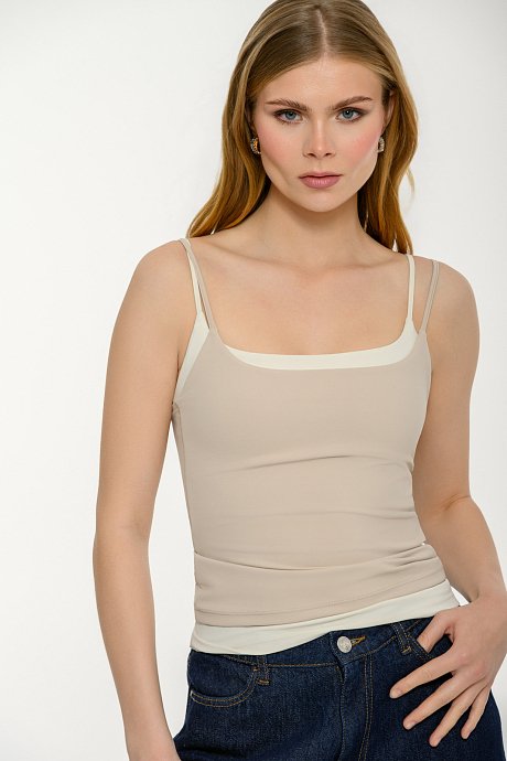 Lycra top with spaghetti straps