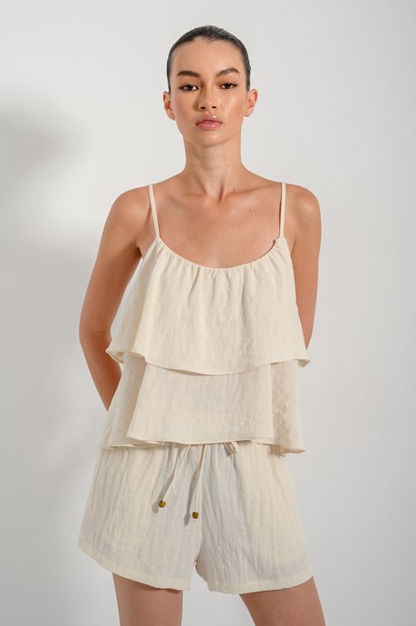 Top with ruffles and spaghetti straps