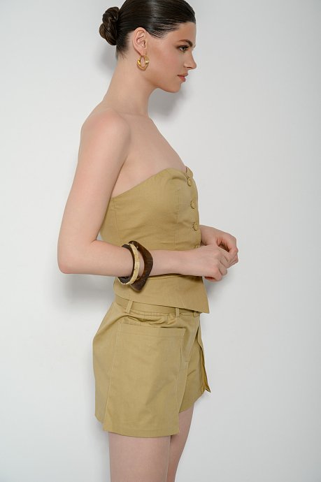 Strapless μπούστο από ποπλίνα