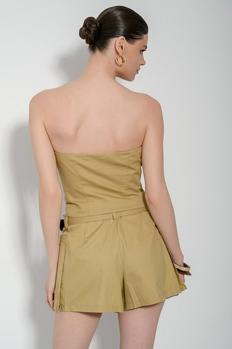 Strapless μπούστο από ποπλίνα