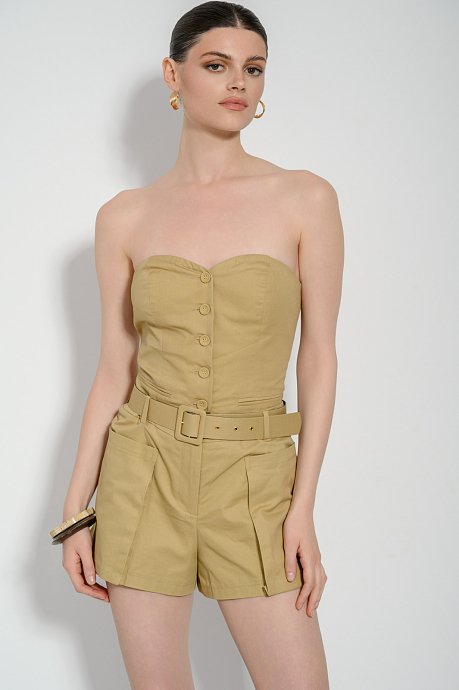 Strapless μπούστο από ποπλίνα