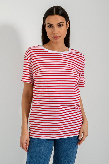 Blouse with stripes