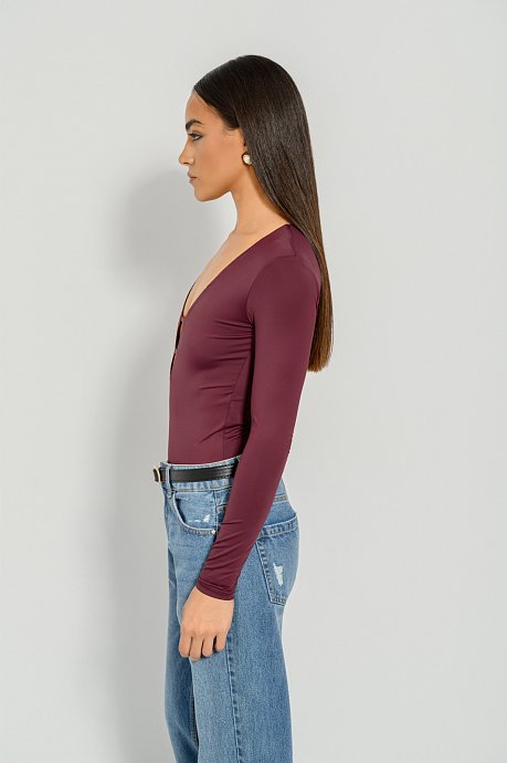 Lycra bodysuit with cut out neckline