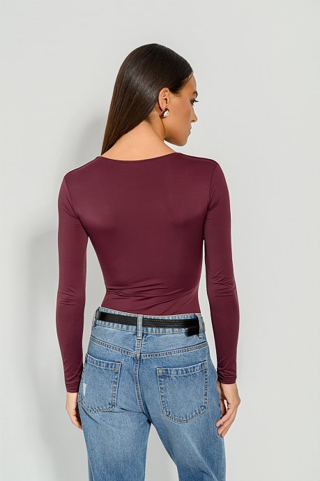 Lycra bodysuit with cut out neckline