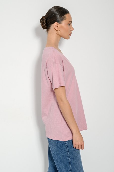 Basic blouse with short sleeves
