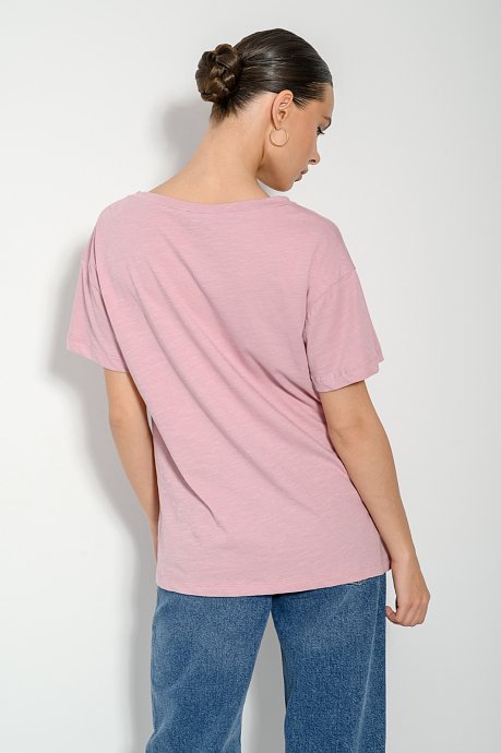 Basic blouse with short sleeves