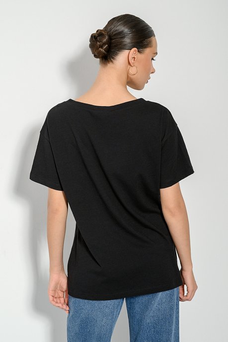 Basic blouse with short sleeves