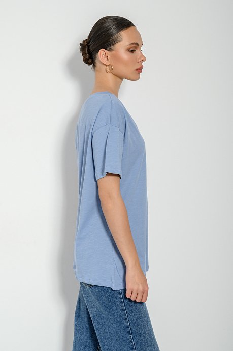 Basic blouse with short sleeves