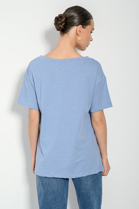 Basic blouse with short sleeves