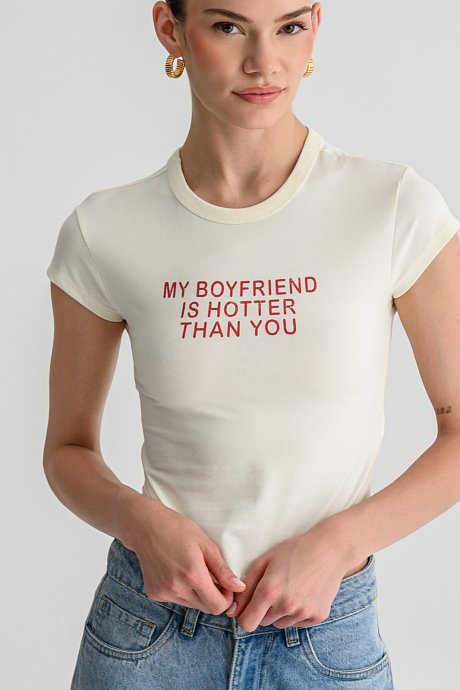 Εφαρμοστό t-shirt με print
