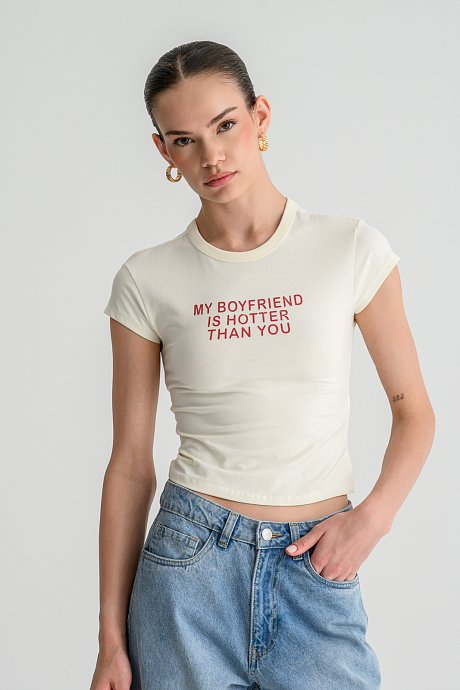 Εφαρμοστό t-shirt με print
