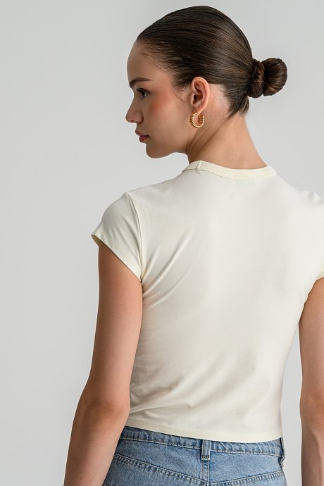 Εφαρμοστό t-shirt με print