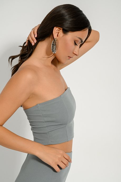 Strapless ριπ κροπ τοπ