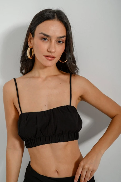 Cropped top with shirring details