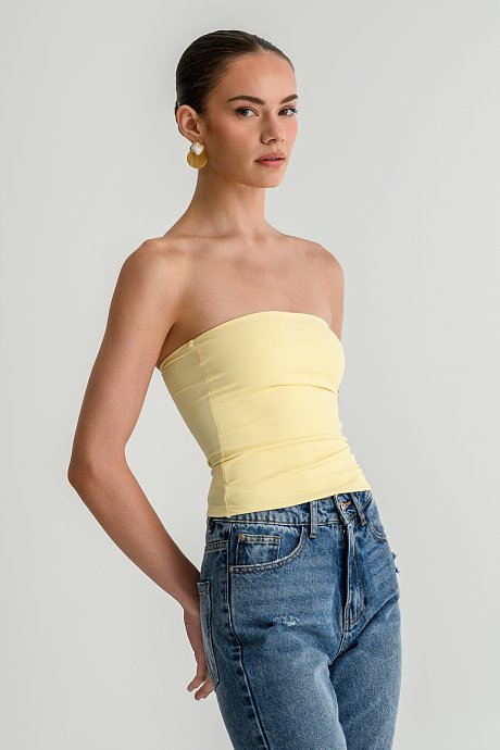 Strapless lycra bandeau top