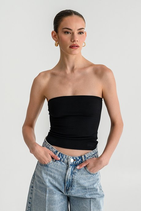 Strapless lycra bandeau top