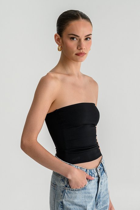 Strapless lycra bandeau top