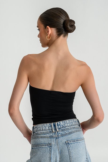 Strapless lycra bandeau top
