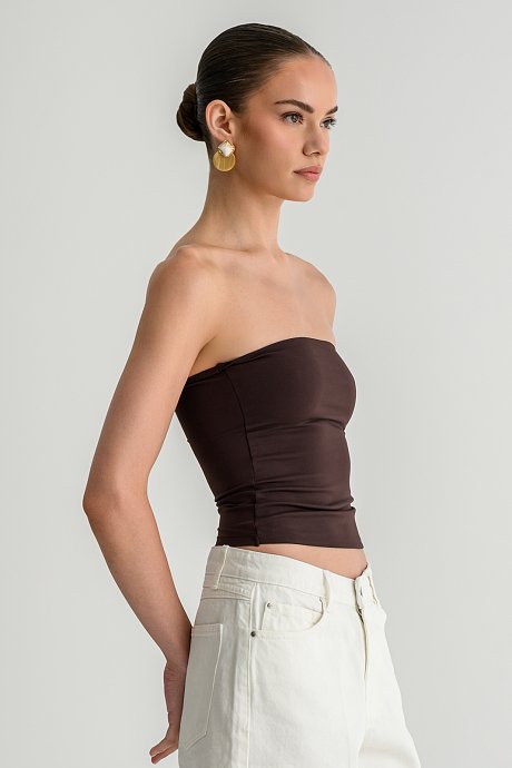 Strapless lycra bandeau top