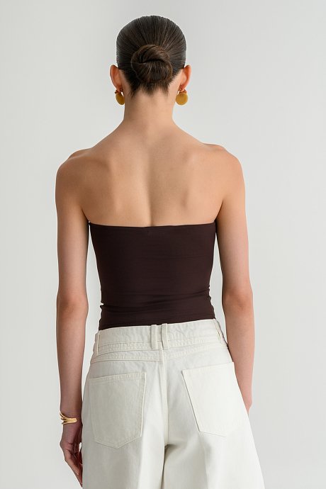 Strapless lycra bandeau top